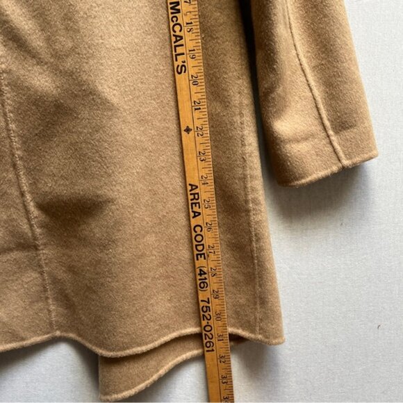 Diane Von Furstenburg DVF Shannon Wool Felted Two Tone Wrap Coat Sz S - Picture 13 of 13